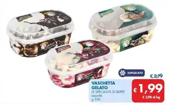 MD Discount VASCHETTA GELATO LE SPECIALITÀ DI BEPPE assortiti g 500 offerta