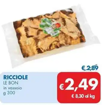 MD Discount RICCIOLE LE BON in vassoio g 300 offerta