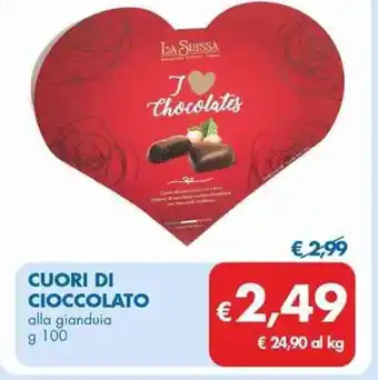 MD Discount CUORI DI CIOCCOLATO alla gianduia g 100 offerta