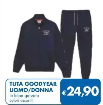 MD Discount TUTA GOODYEAR UOMO/DONNA in felpa garzata colori assortiti offerta