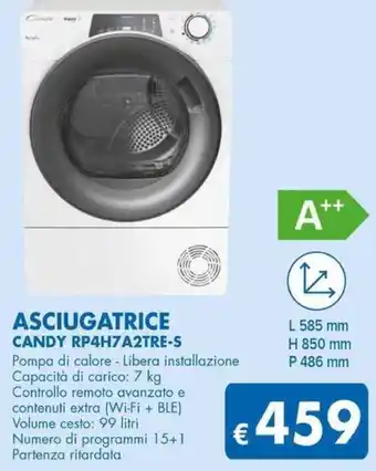 MD Discount ASCIUGATRICE CANDY RP4H7A2TRE-S offerta