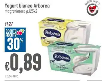 Pan Yogurt bianco Arborea magro/intero g.125x2 offerta