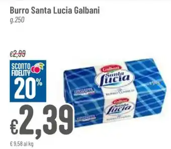 Pan Burro Santa Lucia Galbani g.250 offerta