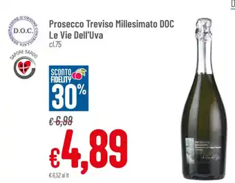 Prosecco Treviso Millesimato DOC Le Vie Dell'Uva cl. 75