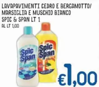Spic & Span Lavapavimenti Cedro E Bergamotto/Marsiglia E Muschio Bianco 1 lt