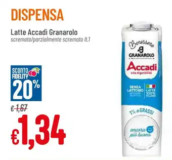 Pan Latte Accadì Granarolo scremato/parzialmente scremato It.1 offerta
