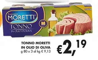 TONNO MORETTI IN OLIO DI OLIVA g 80 x 3