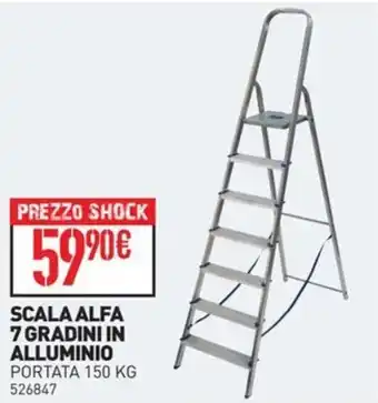 SCALA ALFA 7 GRADINI IN ALLUMINIO PORTATA 150 KG