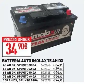 Ottimax BATTERIA AUTO IMOLAX 75 AH DX offerta