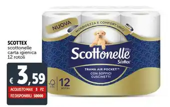 Deco Supermercati SCOTTEX scottonelle carta igienica 12 rotoli offerta