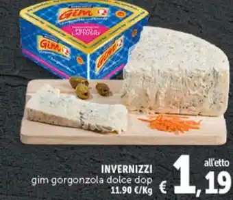 Deco Supermercati INVERNIZZI gim gorgonzola dolce dop offerta