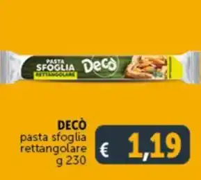 DECO PASTA SFOGLIA RETTANGOLARE g 230