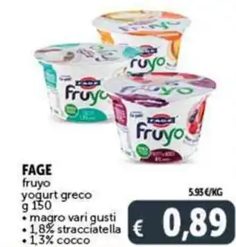 Deco Supermercati FAGE fruyo yogurt greco g 150 offerta