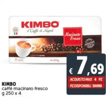 Deco Supermercati KIMBO caffè macinato fresco g 250 x 4 offerta