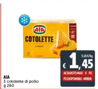 Deco Supermercati AIA 3 cotolette di pollo g 280 offerta