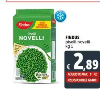 Deco Supermercati FINDUS piselli novelli kg 1 offerta