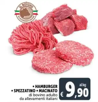Deco Supermercati HAMBURGER, SPEZZATINO, MACINATO di bovino adulto da allevamenti italiani offerta