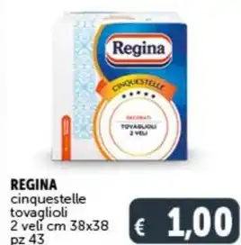 Deco Supermercati REGINA cinquestelle tovaglioli 2 veli cm 38x38 pz 43 offerta