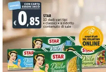 Deco Supermercati STAR 10 dadi vari tipi offerta