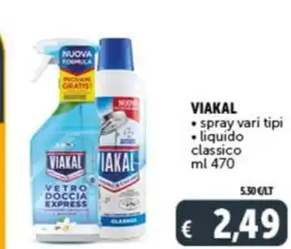Deco Supermercati VIAKAL spray vari tipi liquido classico ml 470 offerta