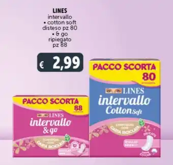 Deco Supermercati LINES intervallo cotton soft disteso pz 80, & go ripiegato pz 88 offerta