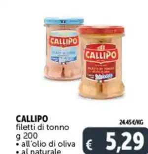Deco Supermercati CALLIPO filetti di tonno g 200 offerta