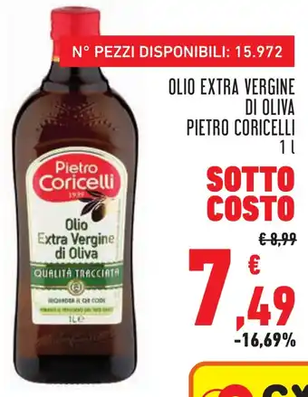 Conad OLIO EXTRA VERGINE DI OLIVA PIETRO CORICELLI 1 L offerta