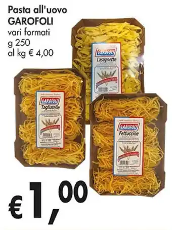 D'Italy Pasta all'uovo GAROFOLI vari formati g 250 offerta
