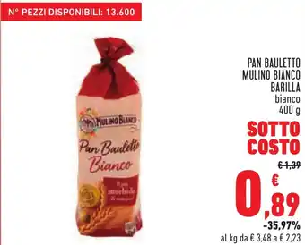 Conad PAN BAULETTO MULINO BIANCO BARILLA bianco 400 g offerta