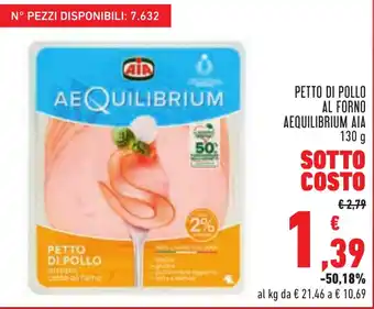 Conad PETTO DI POLLO AL FORNO AEQUILIBRIUM AIA 130 g offerta