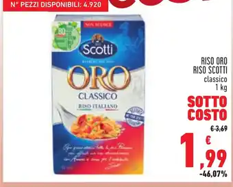 Conad RISO ORO RISO SCOTTI classico 1 kg offerta