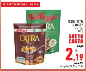 Conad CEREALI EXTRA KELLOGG'S vari tipi 375 g offerta