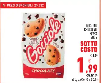 Conad GOCCIOLE CHOCOLATE PAVESI 500 g offerta