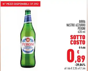 Conad BIRRA NASTRO AZZURRO PERONI 620 ml offerta