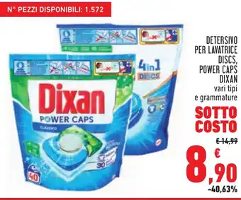 Conad DETERSIVO PER LAVATRICE DISCS, POWER CAPS DIXAN vari tipi offerta