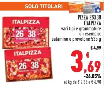 Conad PIZZA 26X38 ITALPIZZA 535 g offerta