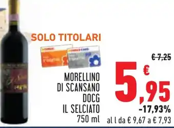 Conad MORELLINO DI SCANSANO DOCG SELCIATO 750 ml offerta