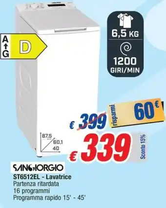 SANGIORGIO ST6512EL - Lavatrice