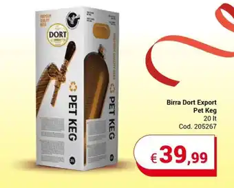 Centro Cash Birra Dort Export Pet Keg 20 It offerta
