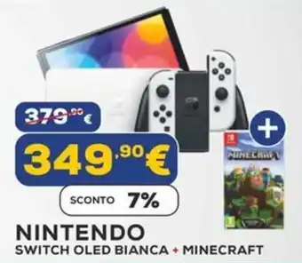 Euronics NINTENDO SWITCH OLED BIANCA + MINECRAFT offerta