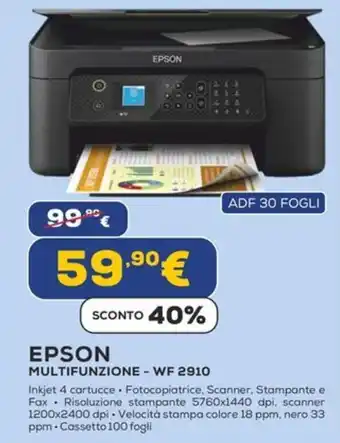 Euronics EPSON MULTIFUNZIONE - WF 2910 offerta
