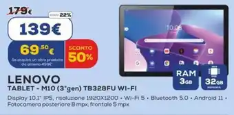 Euronics LENOVO TABLET - M10 (3°gen) TB328FU WI-FI offerta
