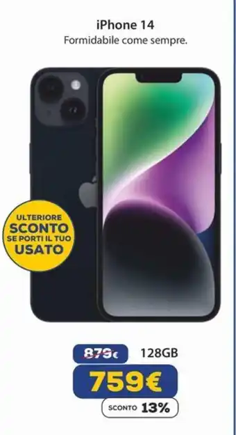 Euronics iPhone 14 offerta