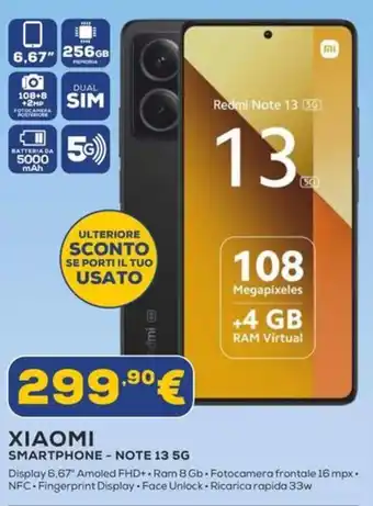 Euronics XIAOMI SMARTPHONE - NOTE 13 5G offerta
