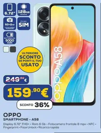 Euronics OPPO SMARTPHONE - A58 offerta