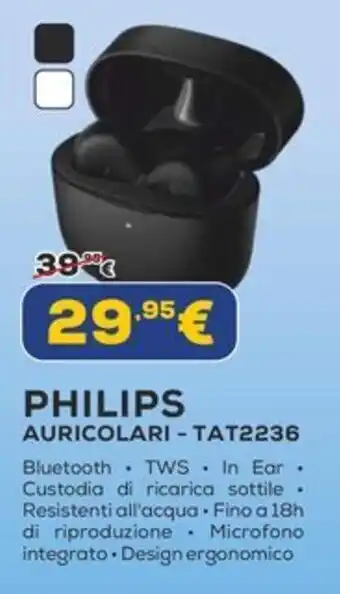 Euronics PHILIPS AURICOLARI - TAT2236 offerta