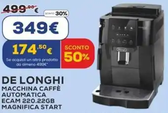 Euronics DE LONGHI MACCHINA CAFFÈ AUTOMATICA ECAM 220.22GB MAGNIFICA START offerta