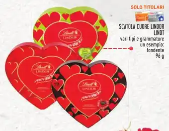 Conad SCATOLA CUORE LINDOR LINDT vari tipi e grammature 96 g offerta
