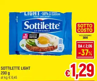A&O SOTTILETTE LIGHT 200 g offerta