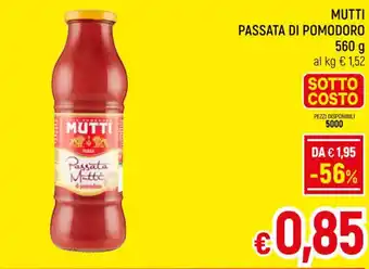 A&O MUTTI PASSATA DI POMODORO 560 g offerta